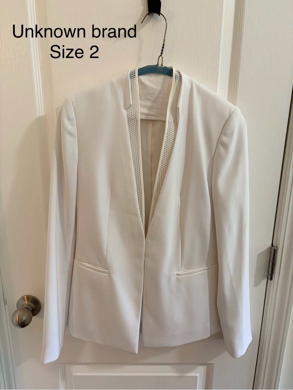 Crisp White Open-Front Blazer